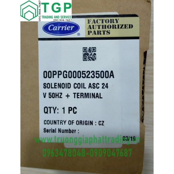 Cuộn dây van điện từ 00PPG000523500A